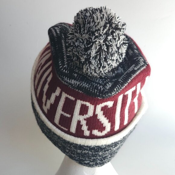 McMaster University Toque Knit Slouchy Beanie Winter Hat Pom Pom Toque - Picture 3 of 6